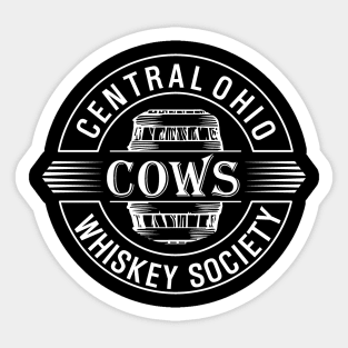 COWS Barrel Logo White Sticker